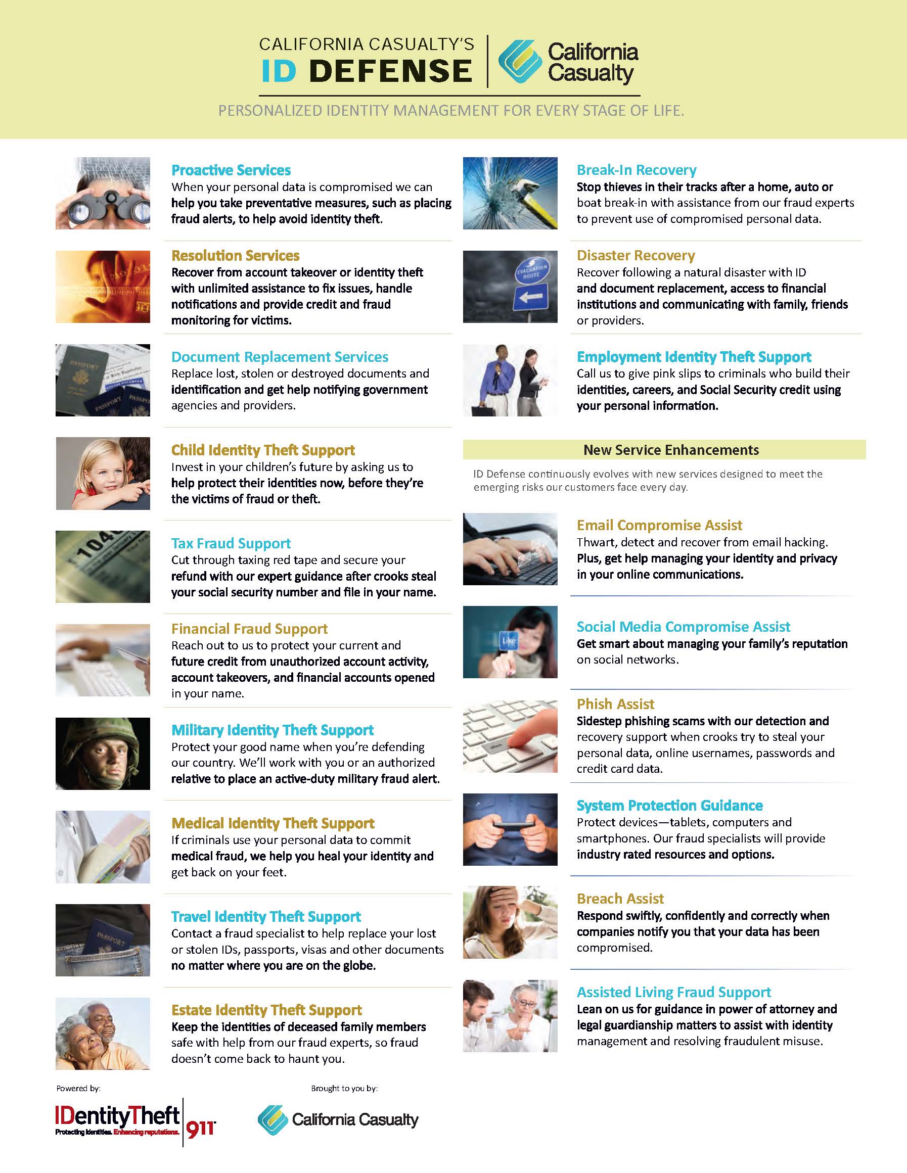 California Casualty Auto and Home Insurance Expands Identity Theft